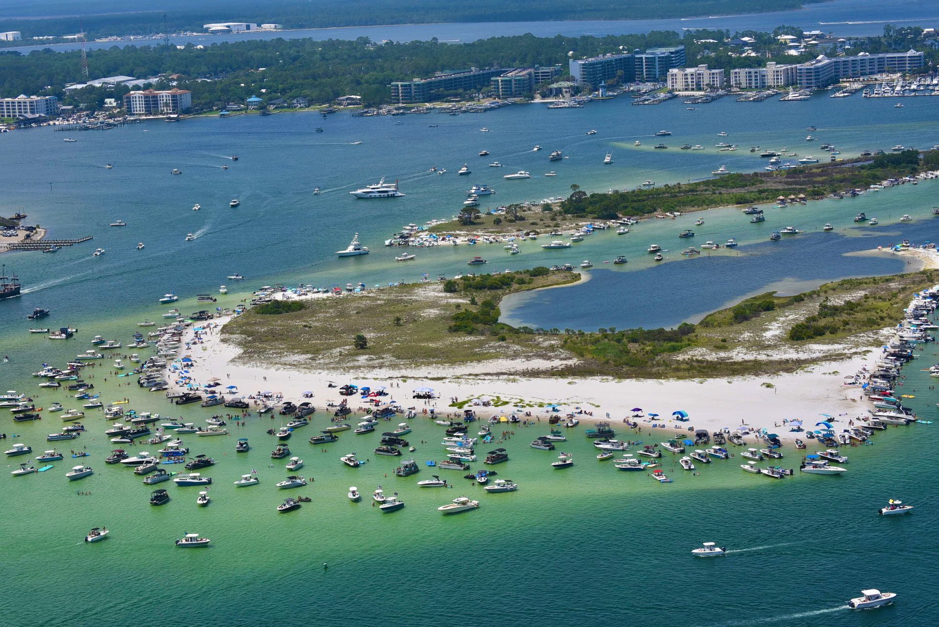 Bird and Robinson Islands in Orange Beach - Stock Photo