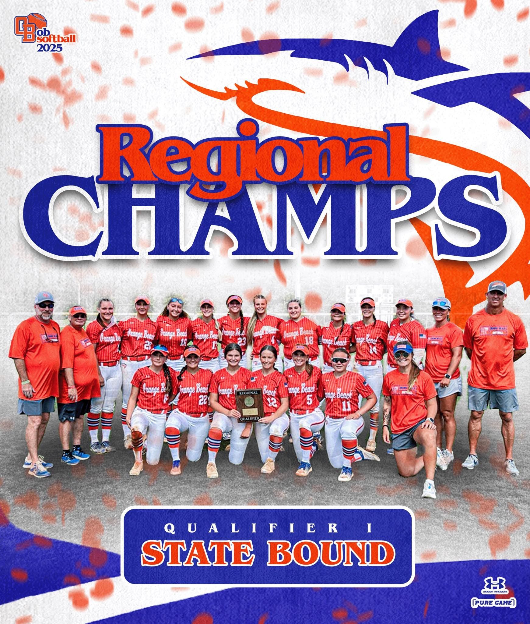 Orange Beach Makos 2025 Regional Champs in Softball