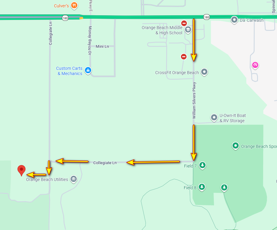 Orange Beach Wildlife Center Map