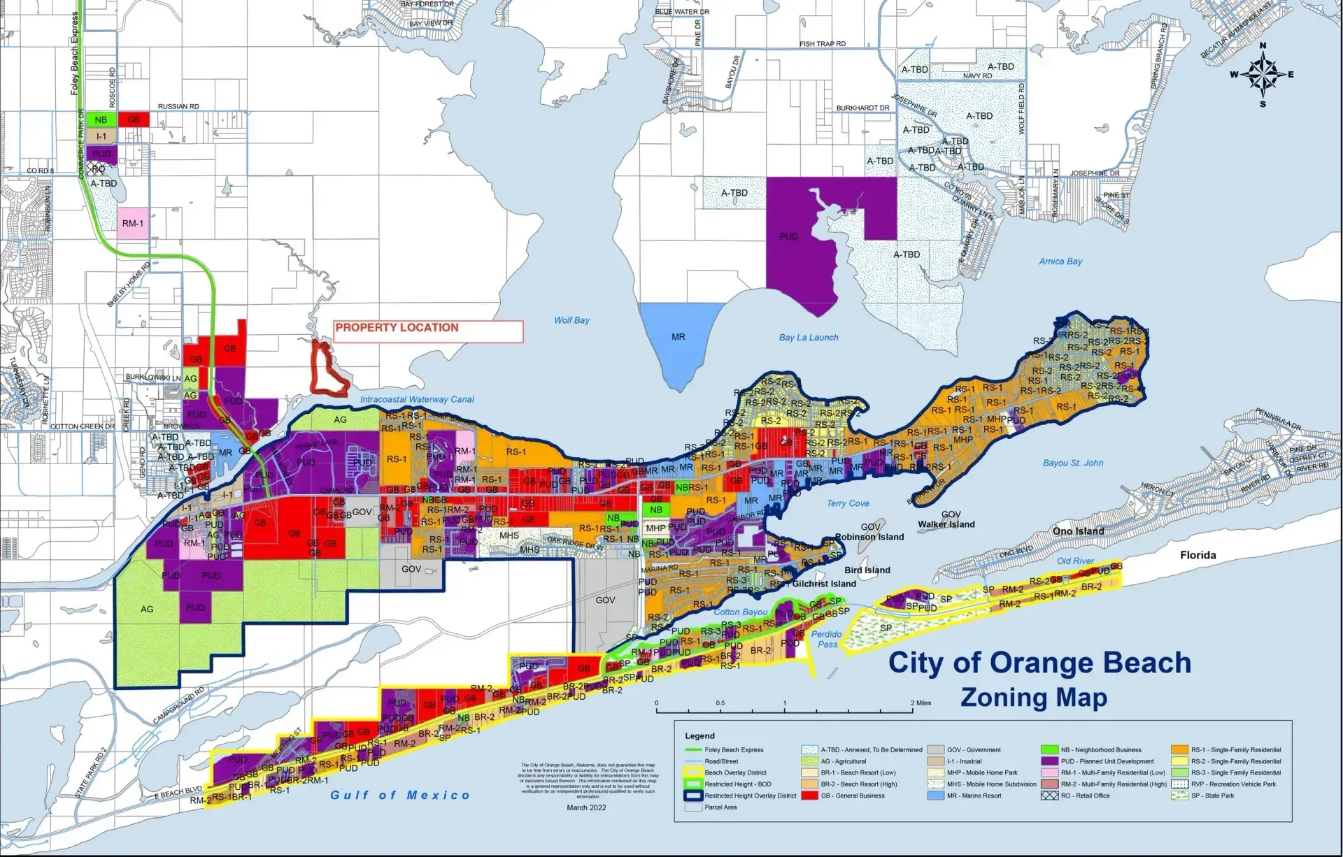 Orange Beach Zoning Map