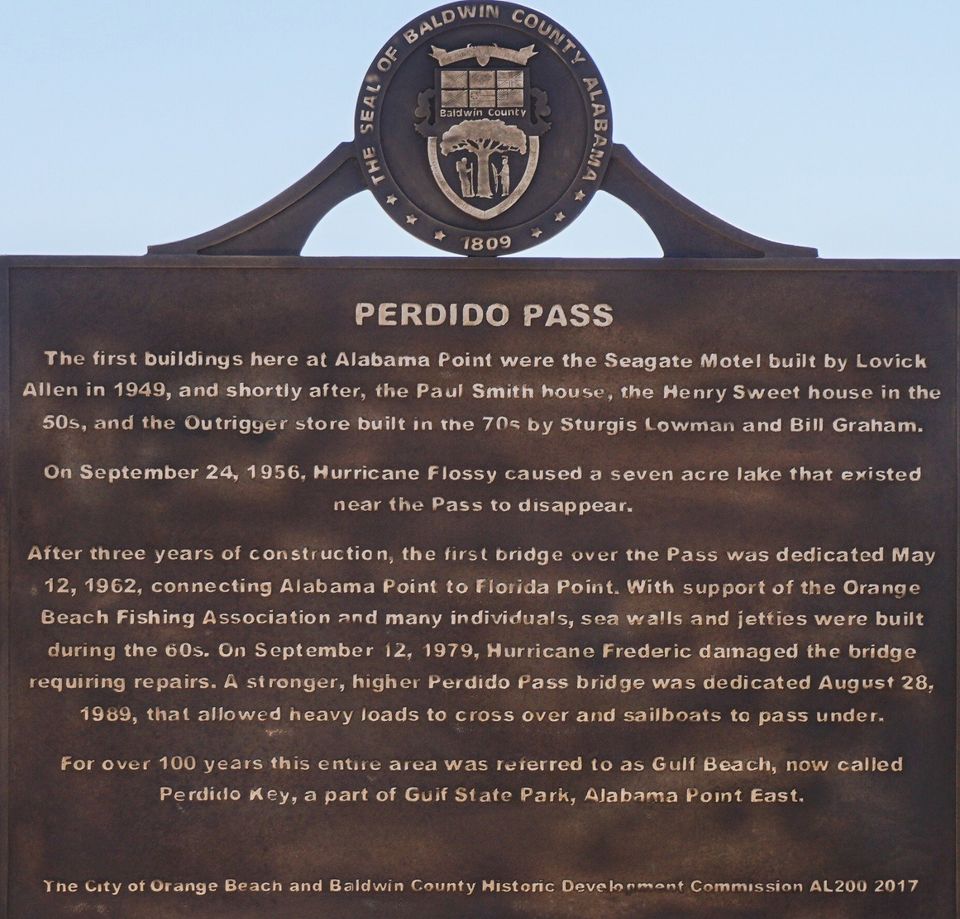 Perdido Pass Historical Marker Side B