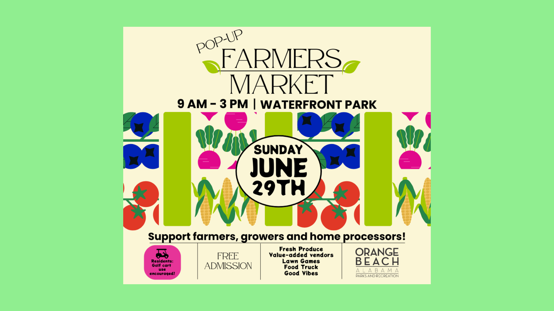 Local Farmers Market Coming to Waterfront Park this Sunday