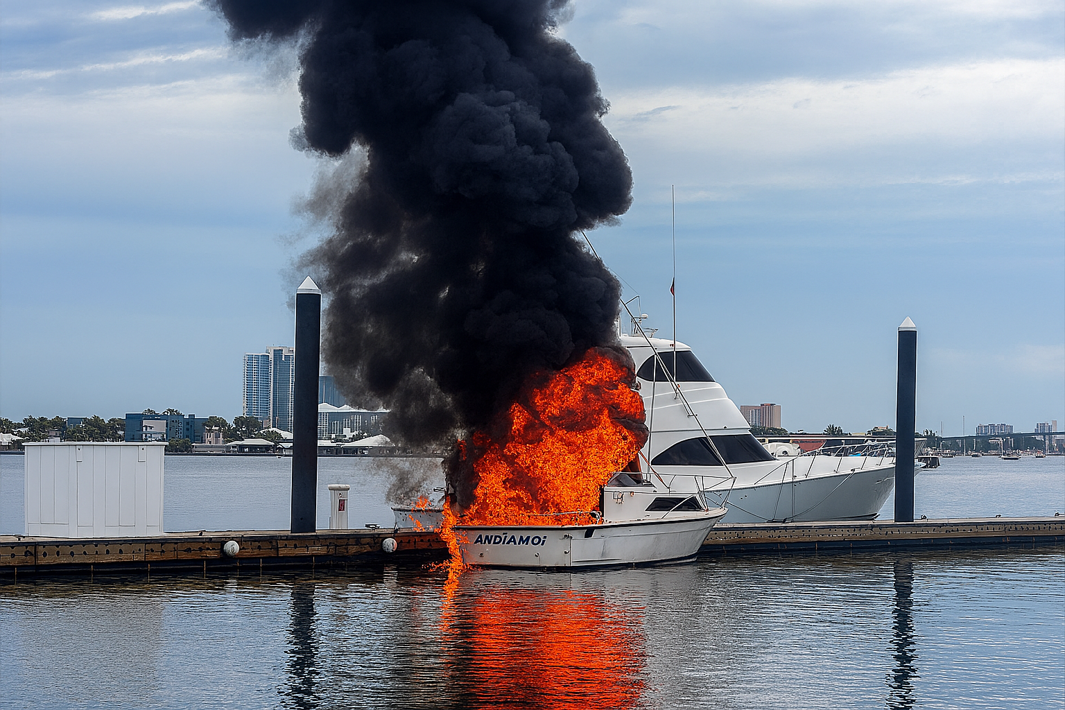 Boat Explosion Rocks Safe Harbor Marina in Orange Beach