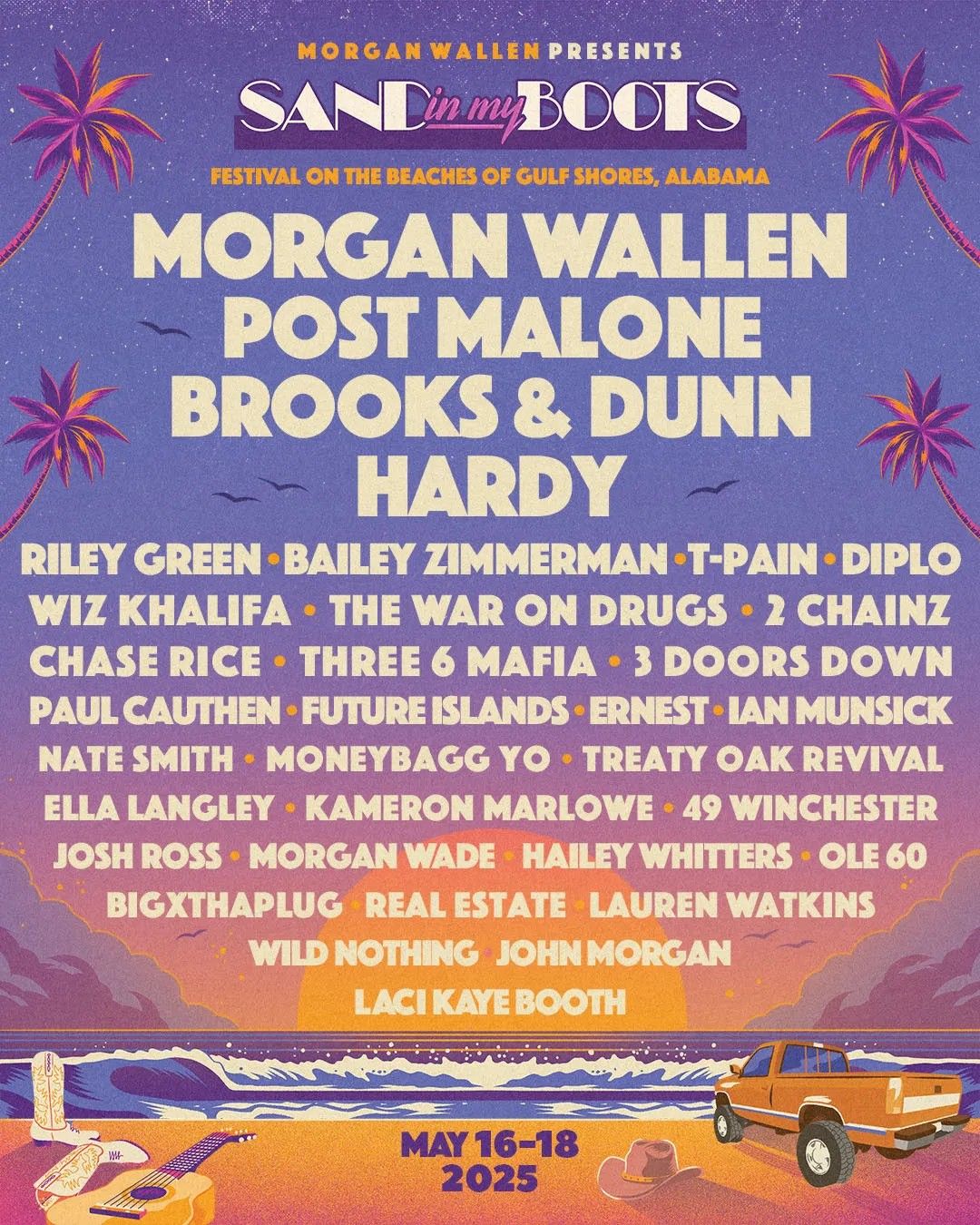 Sand in my Boots Festival Lineup