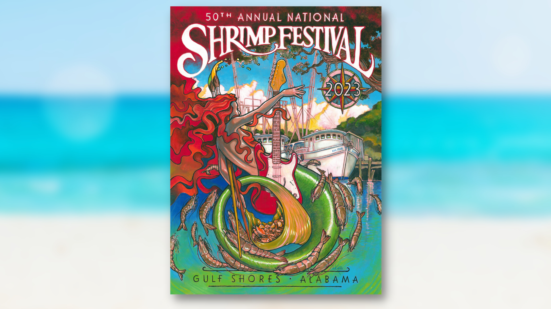 National Shrimp Festival Poster selected for the 50th anniversary event