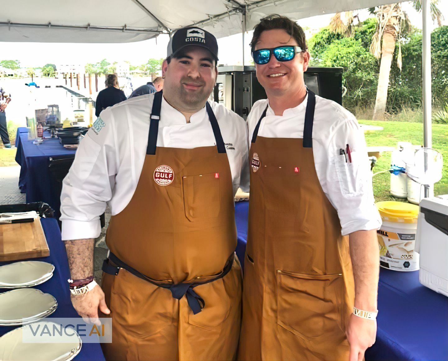 Executive Chef, Brody Olive & Sous Chef Luis Silvestre of Voyagers at Perdido Beach Resort