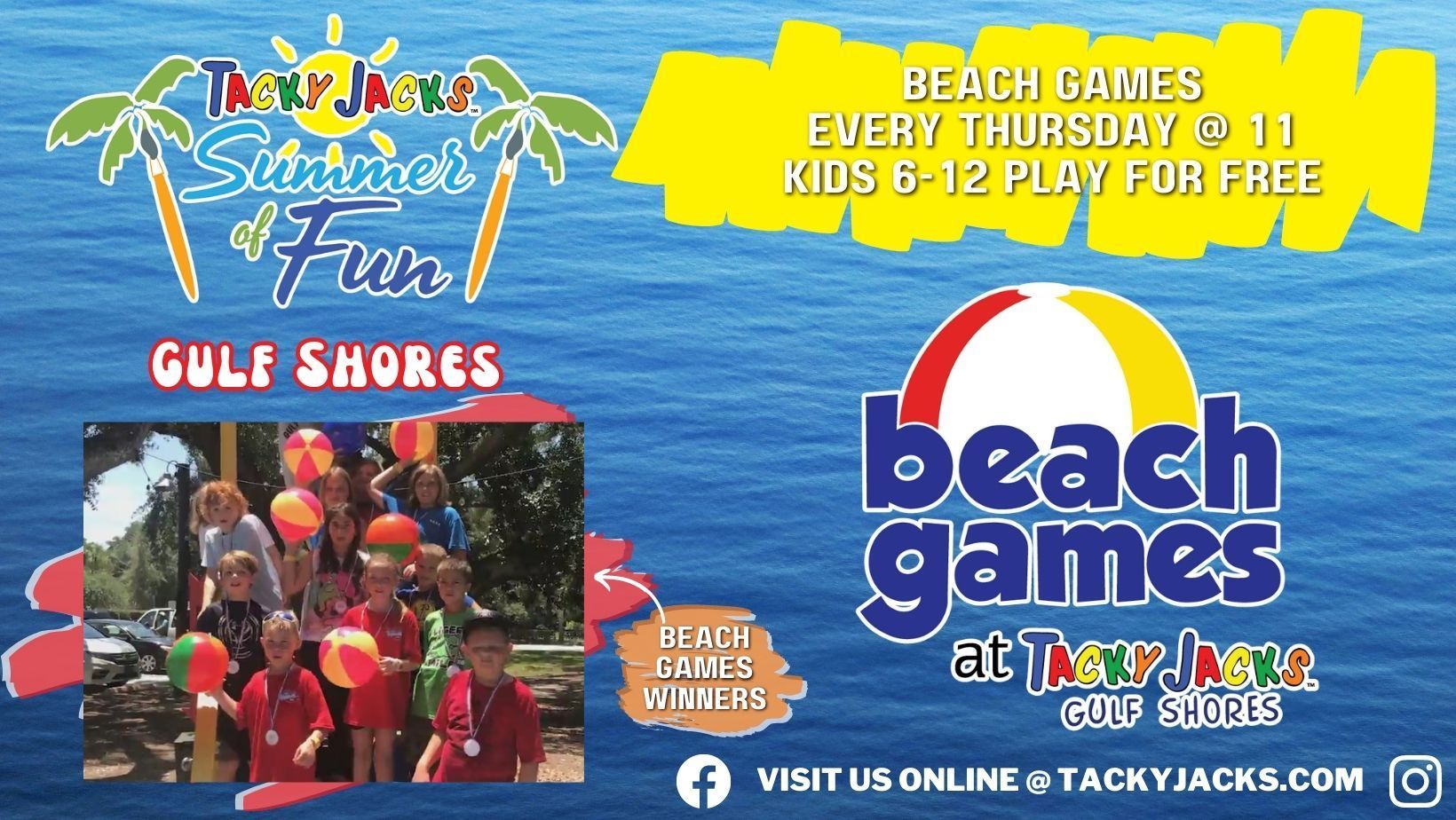 Beach Games on Thursday at Tacky Jacks Summer of Fun