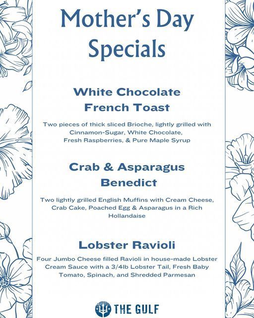 The Gulf Restaurant's Mother's Day Specials