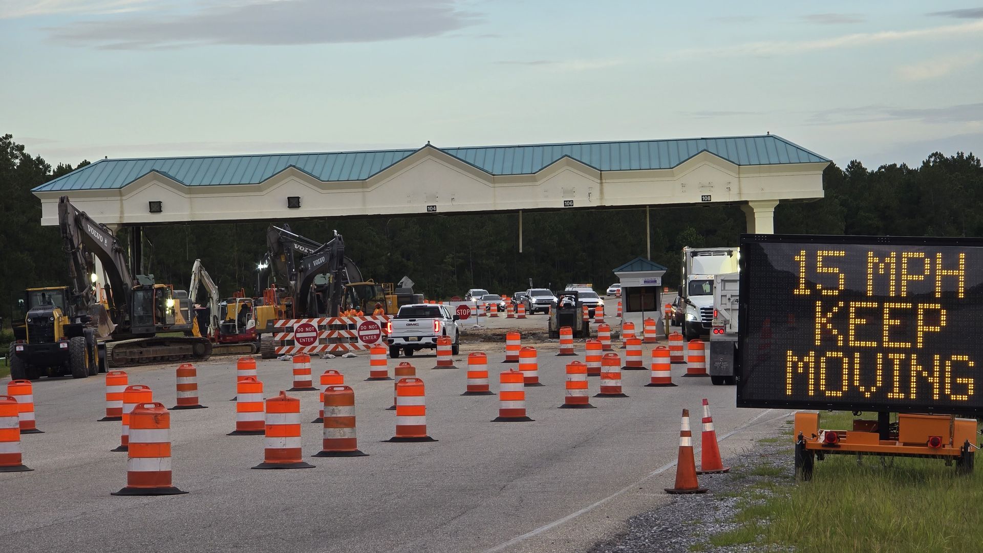 Toll Booths being torn down in Orange Beach