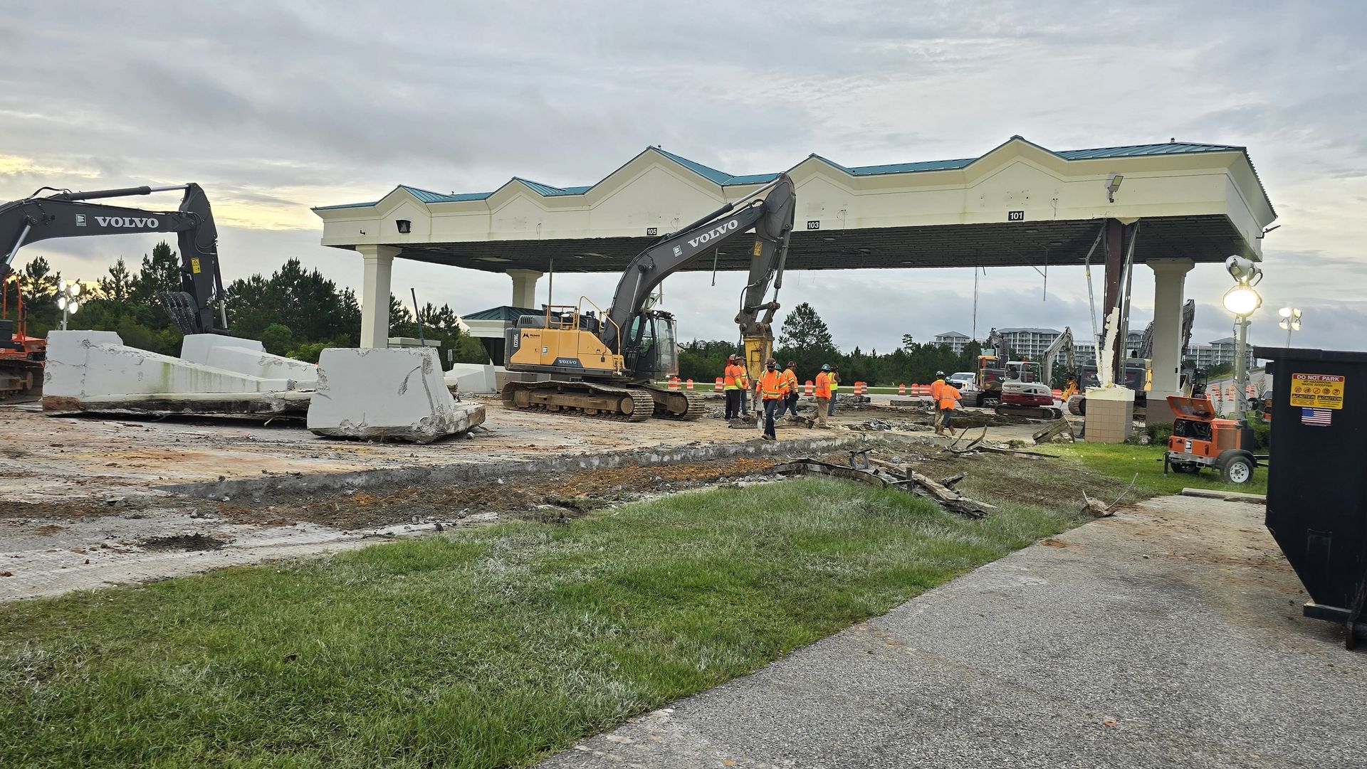 Toll Booths being torn down in Orange Beach