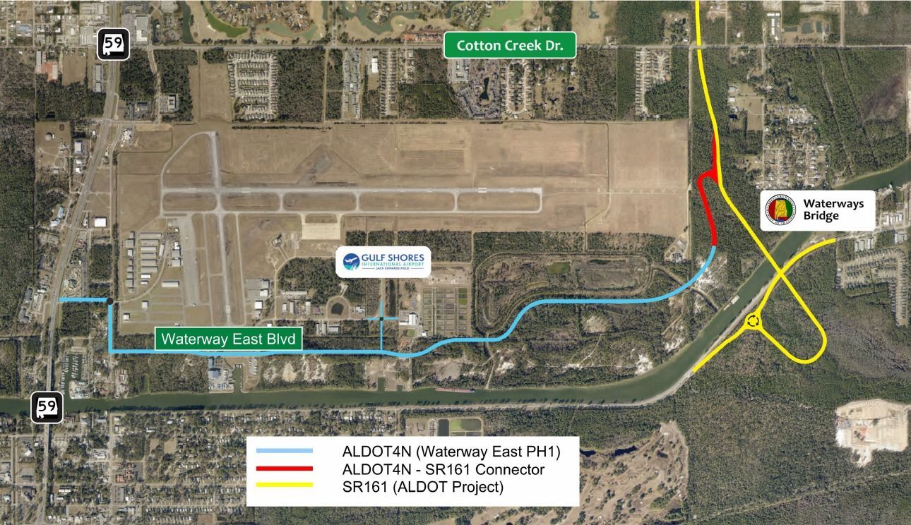 Waterway Blvd East Map