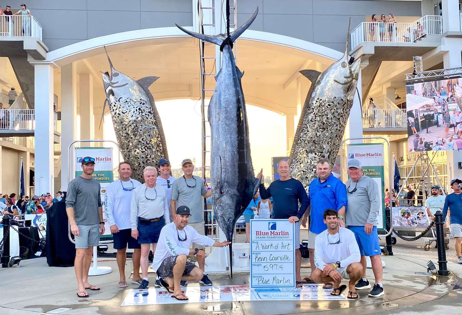 A Work of Art - Winning Blue Marlin weighing in at 597.4 pounds