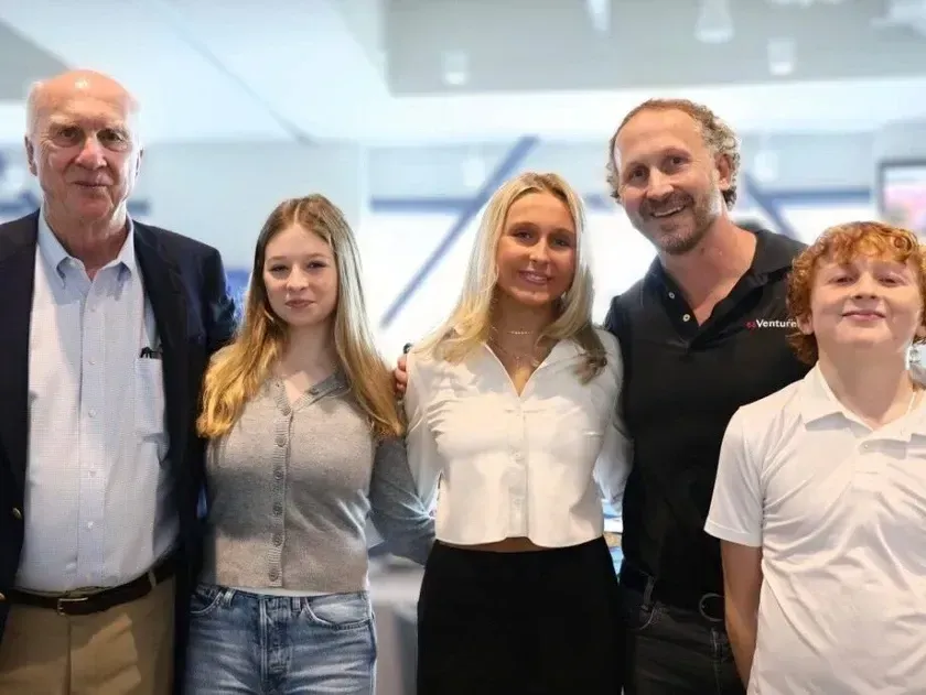 Allen Cox with Son Nathan and Grandchildren