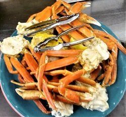 Dive into some crablegs at Bubba's Seafood House in Orange Beach, Alabama.