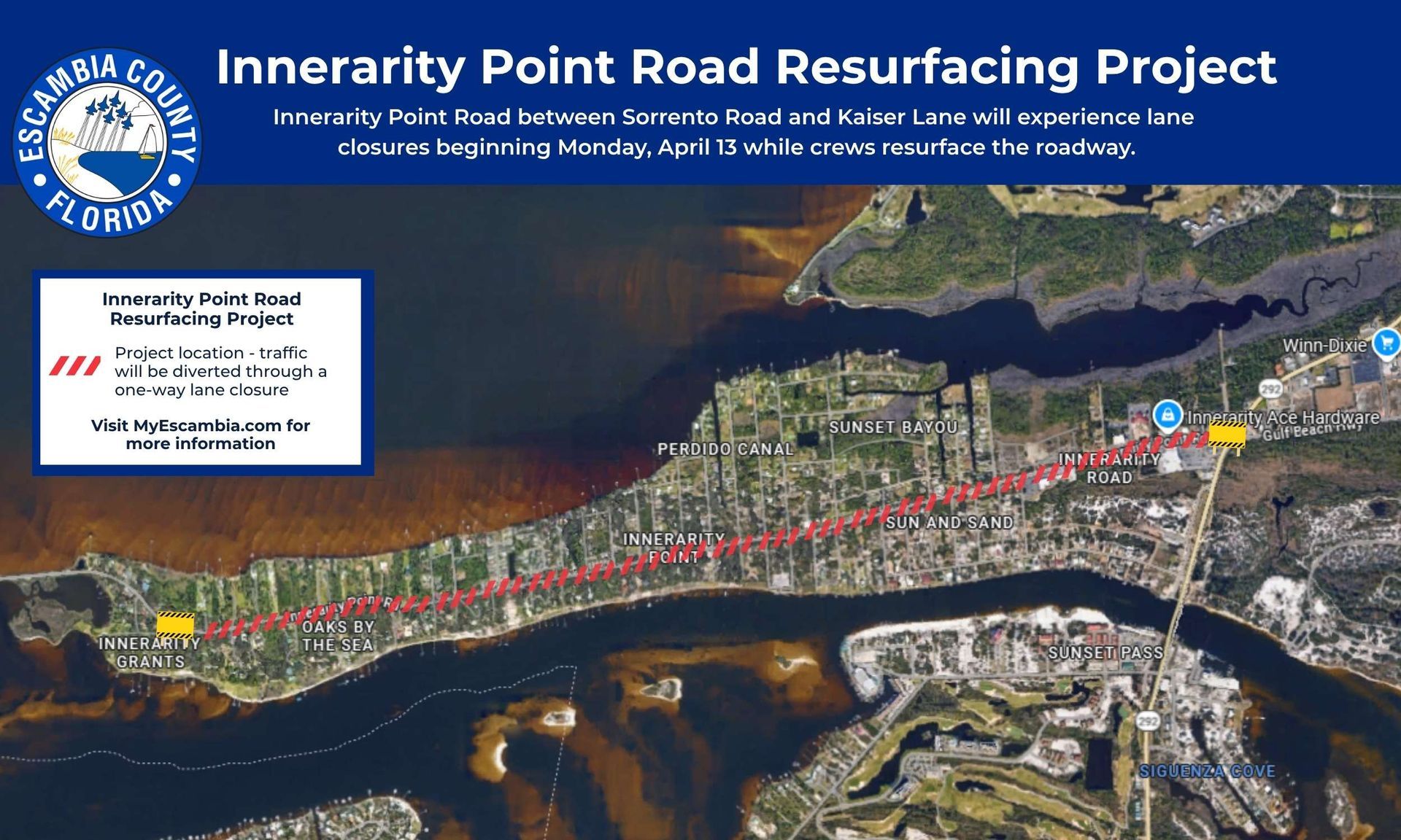 Crews Are Ready To Start Resurfacing Innerarity Point Road