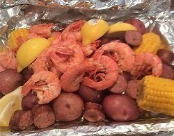 The Meat Mart in Orange Beach, Alabama, sells individual shrimp boils.