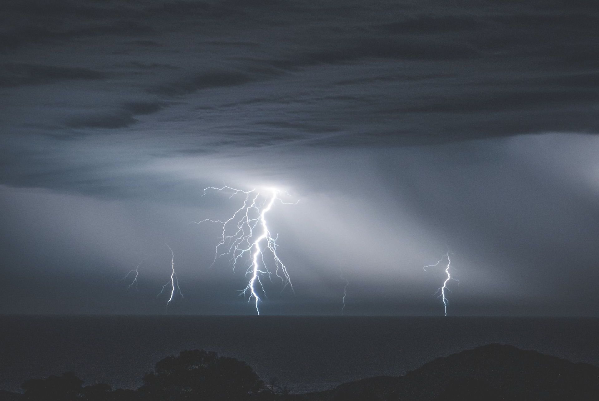 Lightning over the Gulf