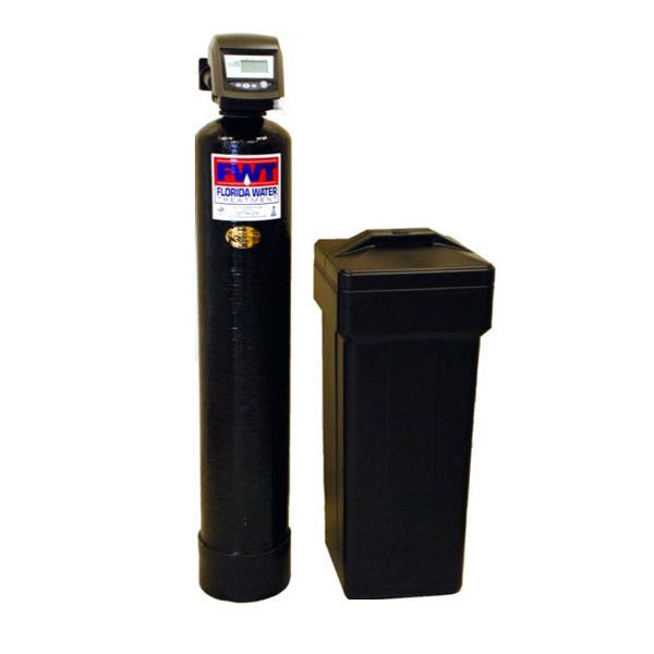 A black water filter with the word pwt on it