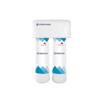 A pentair water filter with two cartridges attached to it