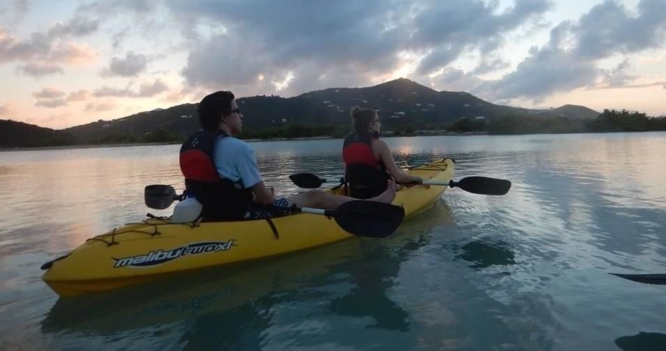 Couple doing kayak trip