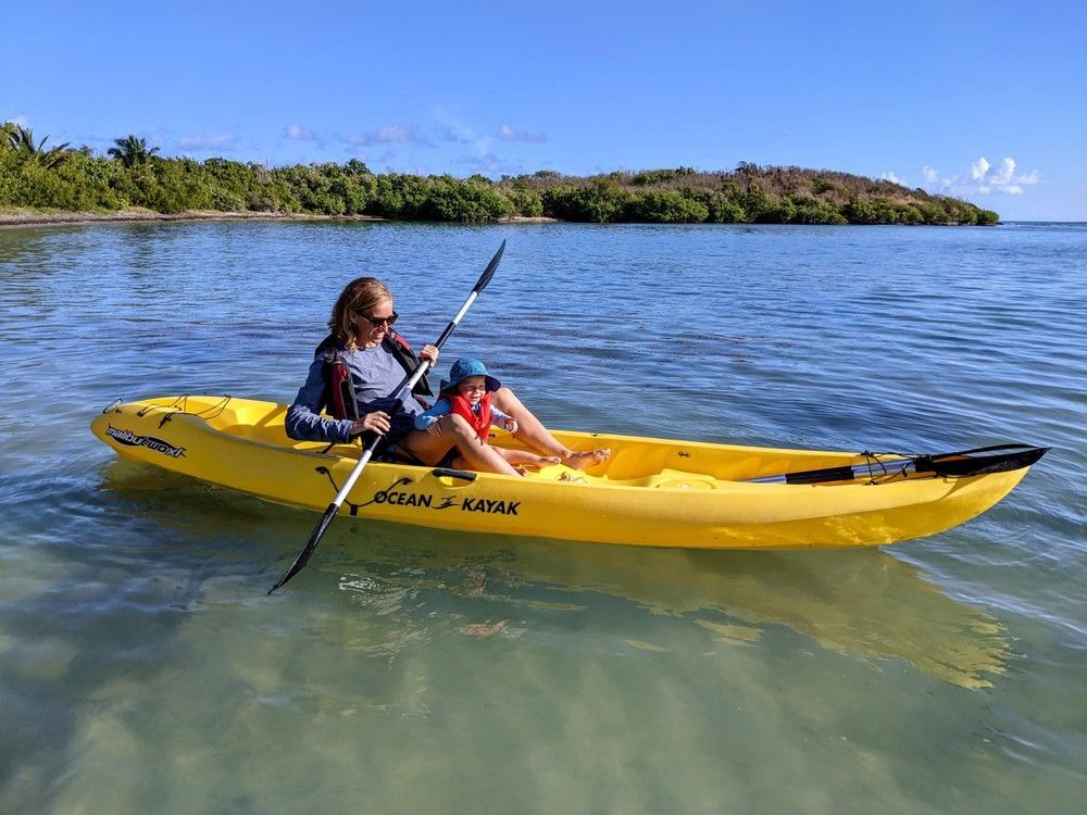 Woman on a kayak