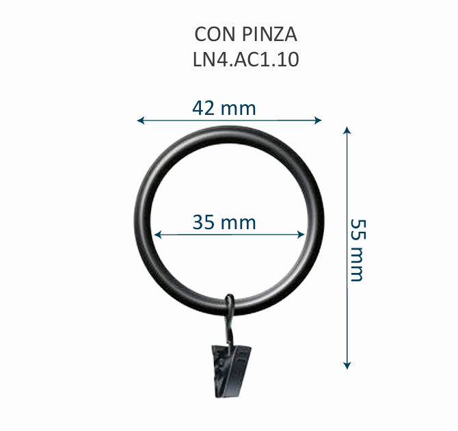 Argollas  para barral ,con pinza sujeta tela