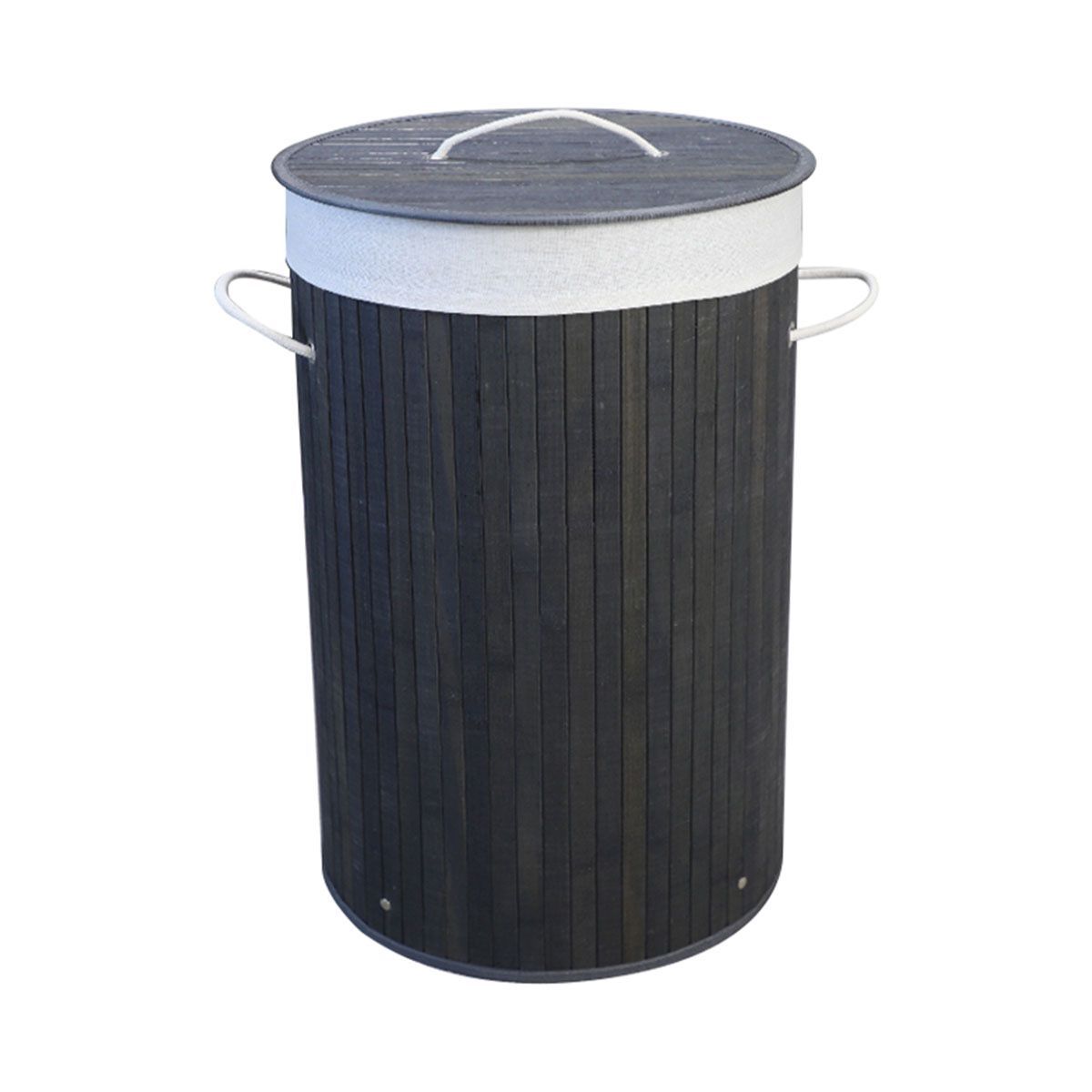 Cesto plegable de bambú redondo