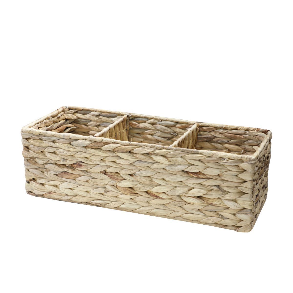 Organizador rectangular con divisiones de fibra