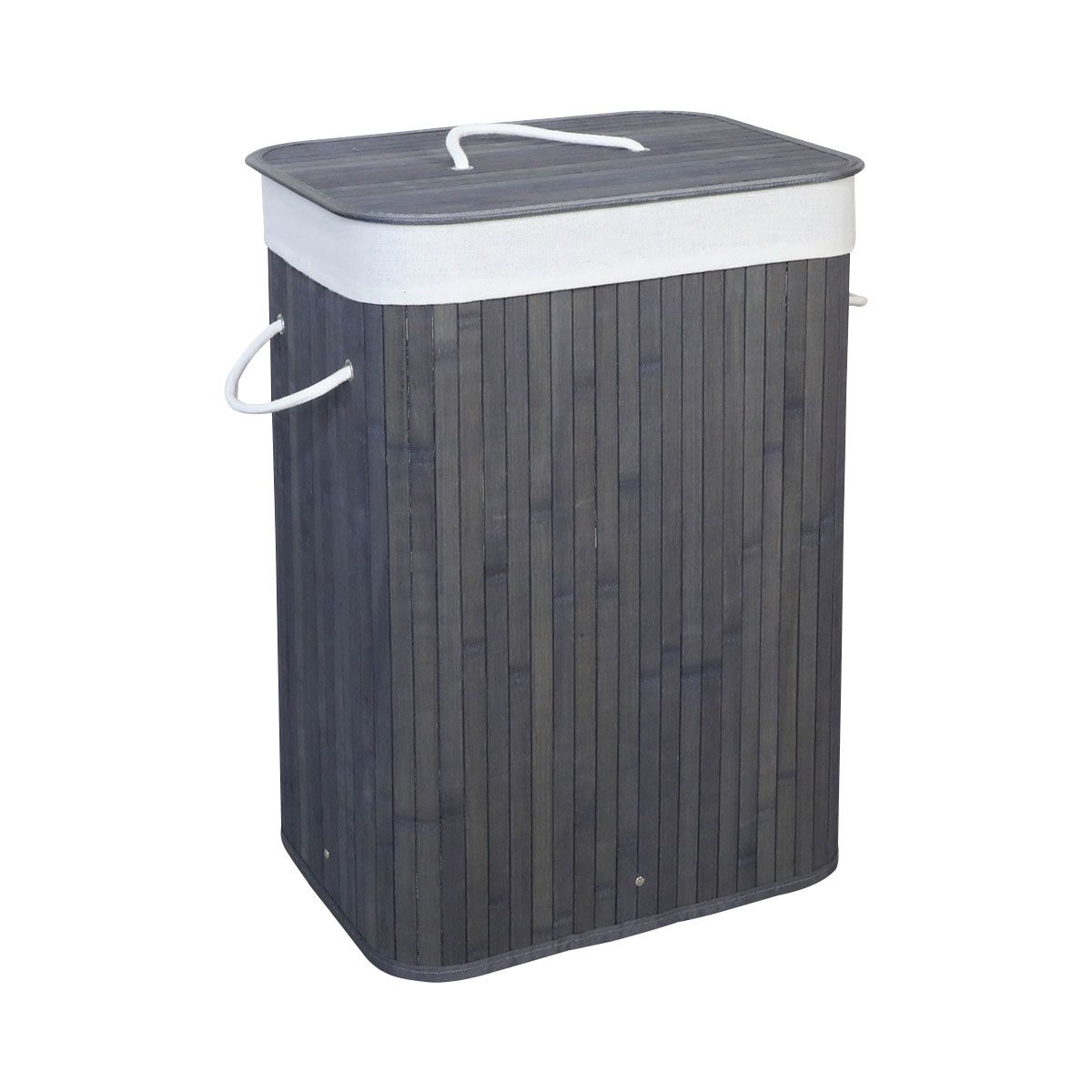 Cesto plegable de bambú rectangular