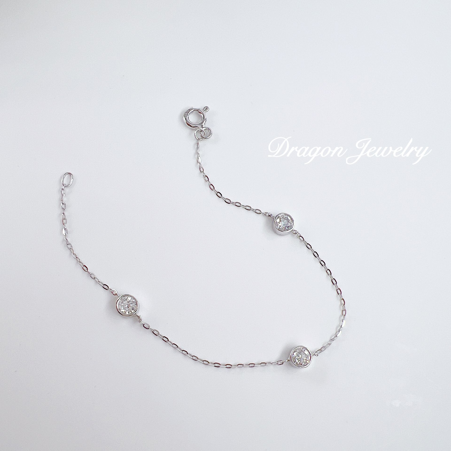 三鑽簡約手鍊｜15分培育鑽