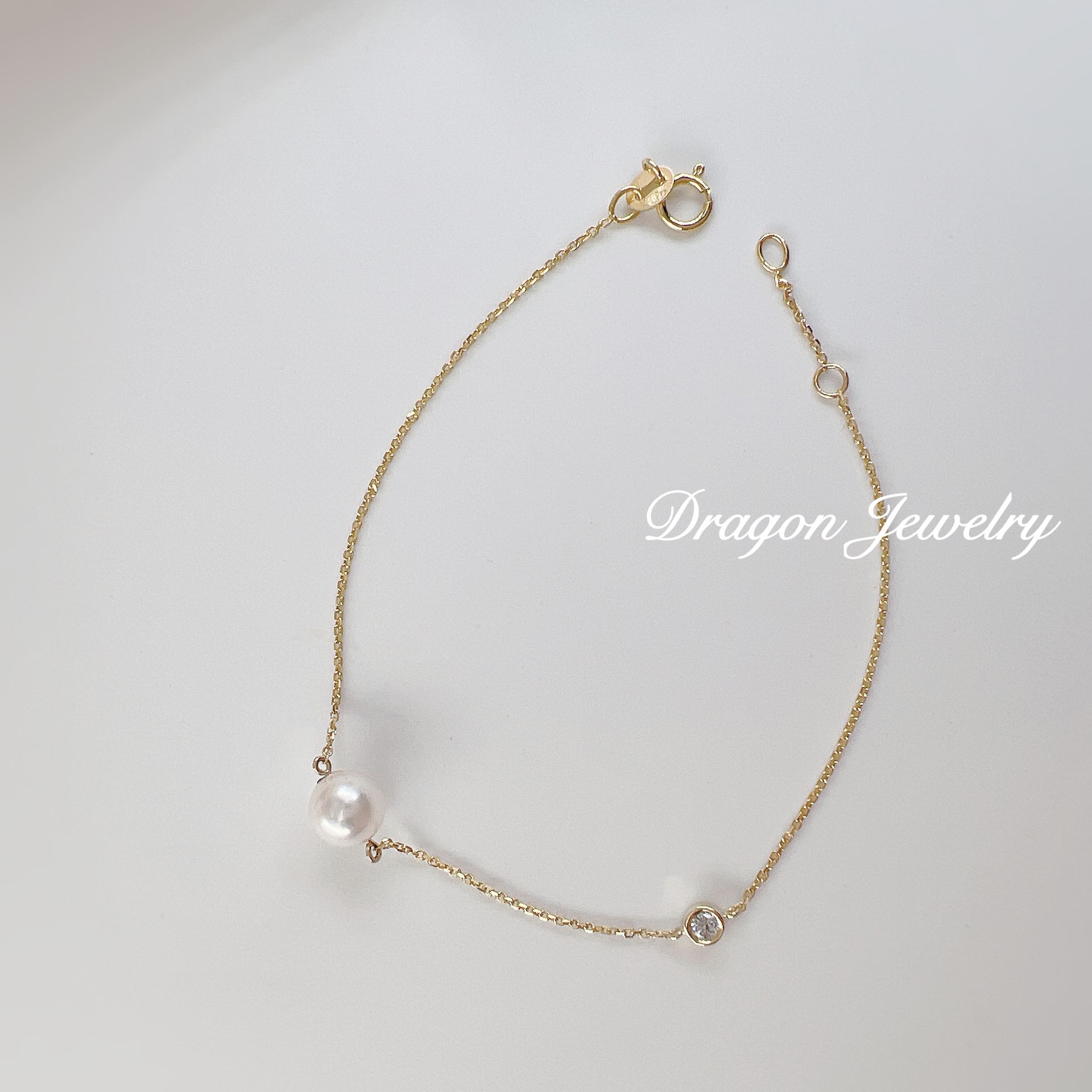 珍珠鑽石手鍊  _ 珍鑽相伴，好運真賺