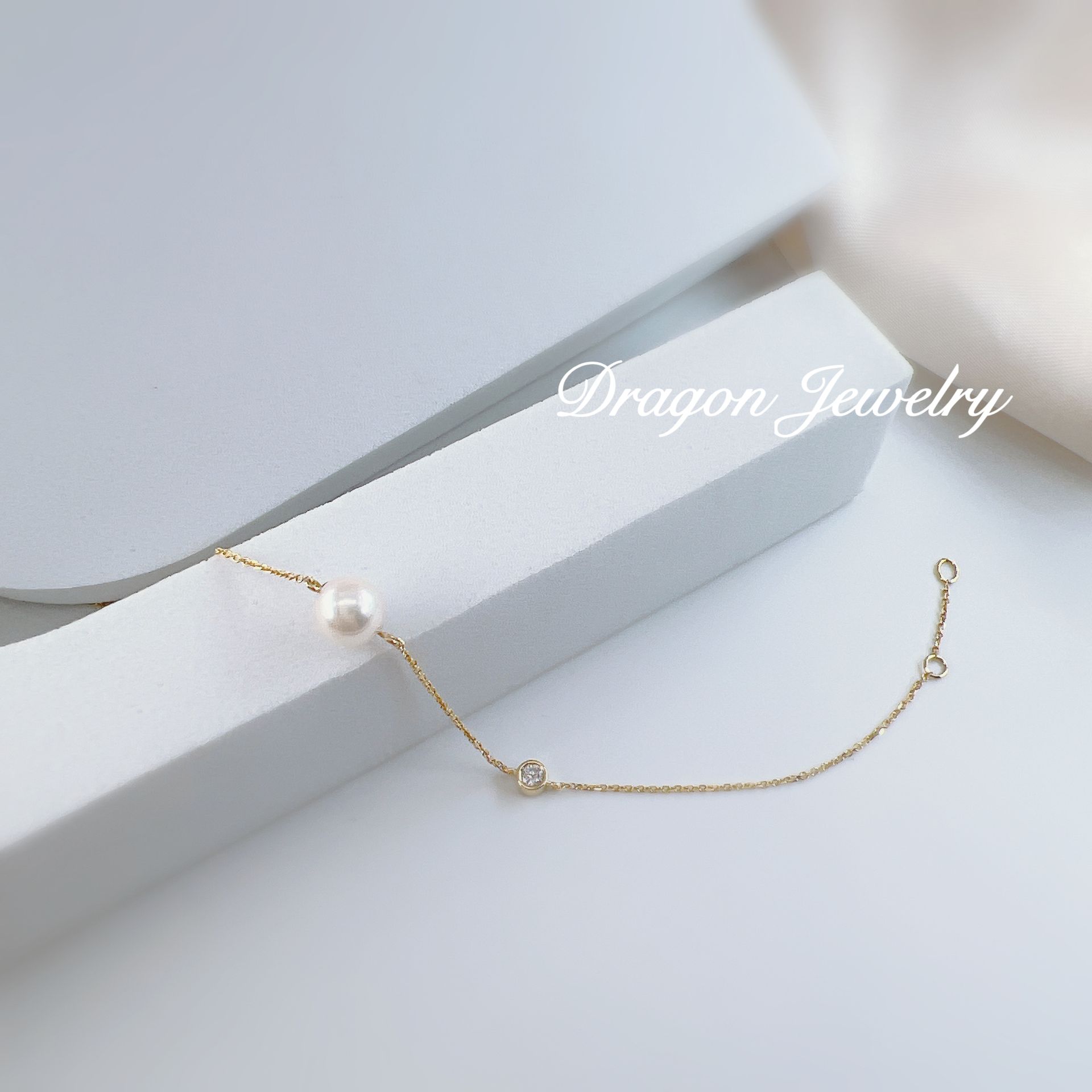 珍珠鑽石手鍊  _ 珍鑽相伴，好運真賺