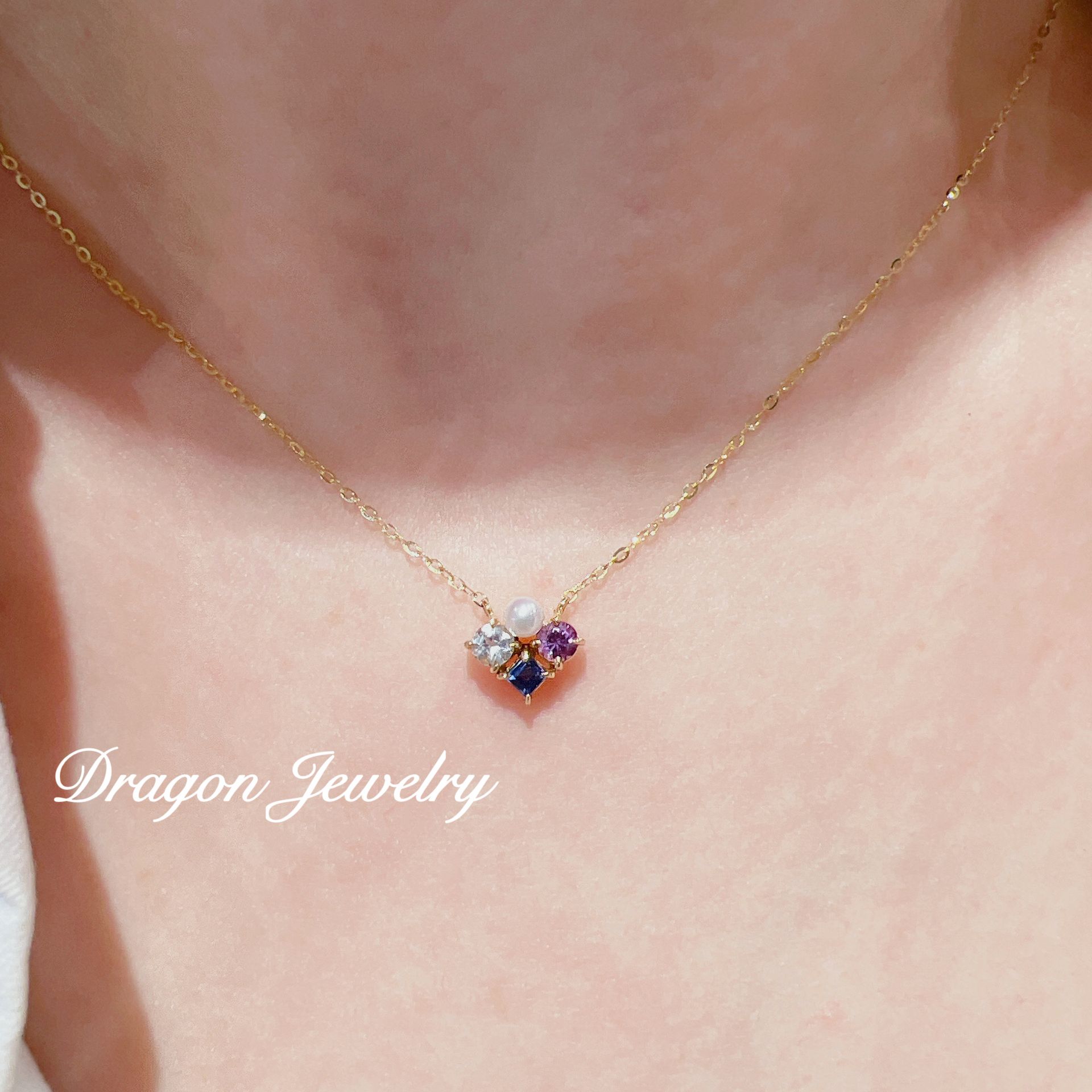 客製誕生石 項鍊-最美幸運符