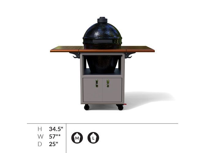 57″ Torch 24 Medium/Large Big Green Egg Cart by Challenger Designs