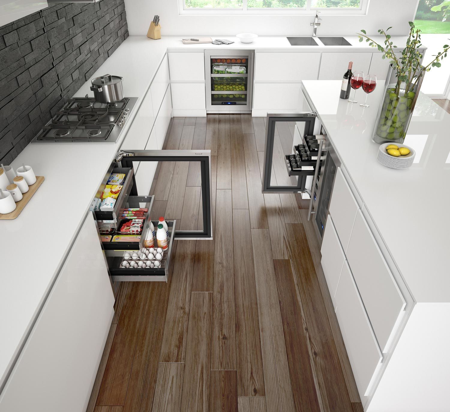 A Kitchen With U-line Appliances