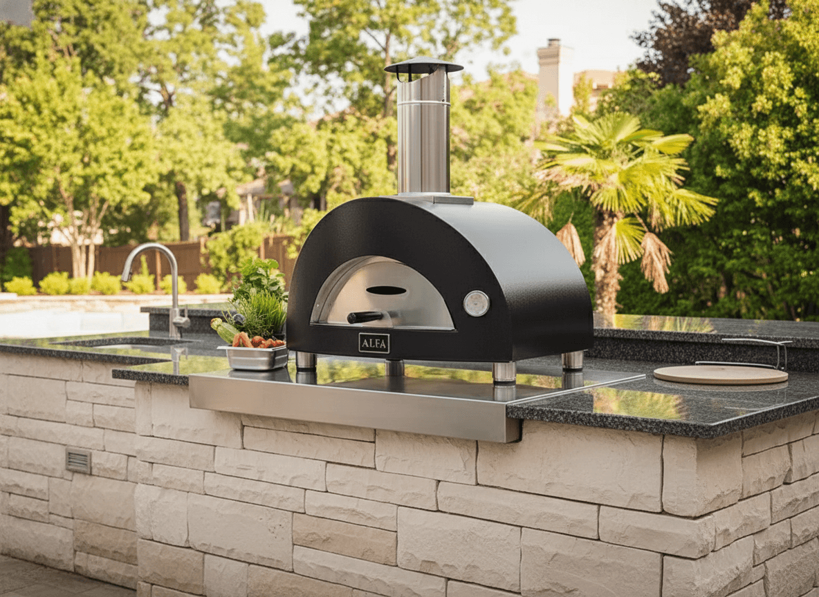 ALFA Moderno 1 Pizza Oven in black finish