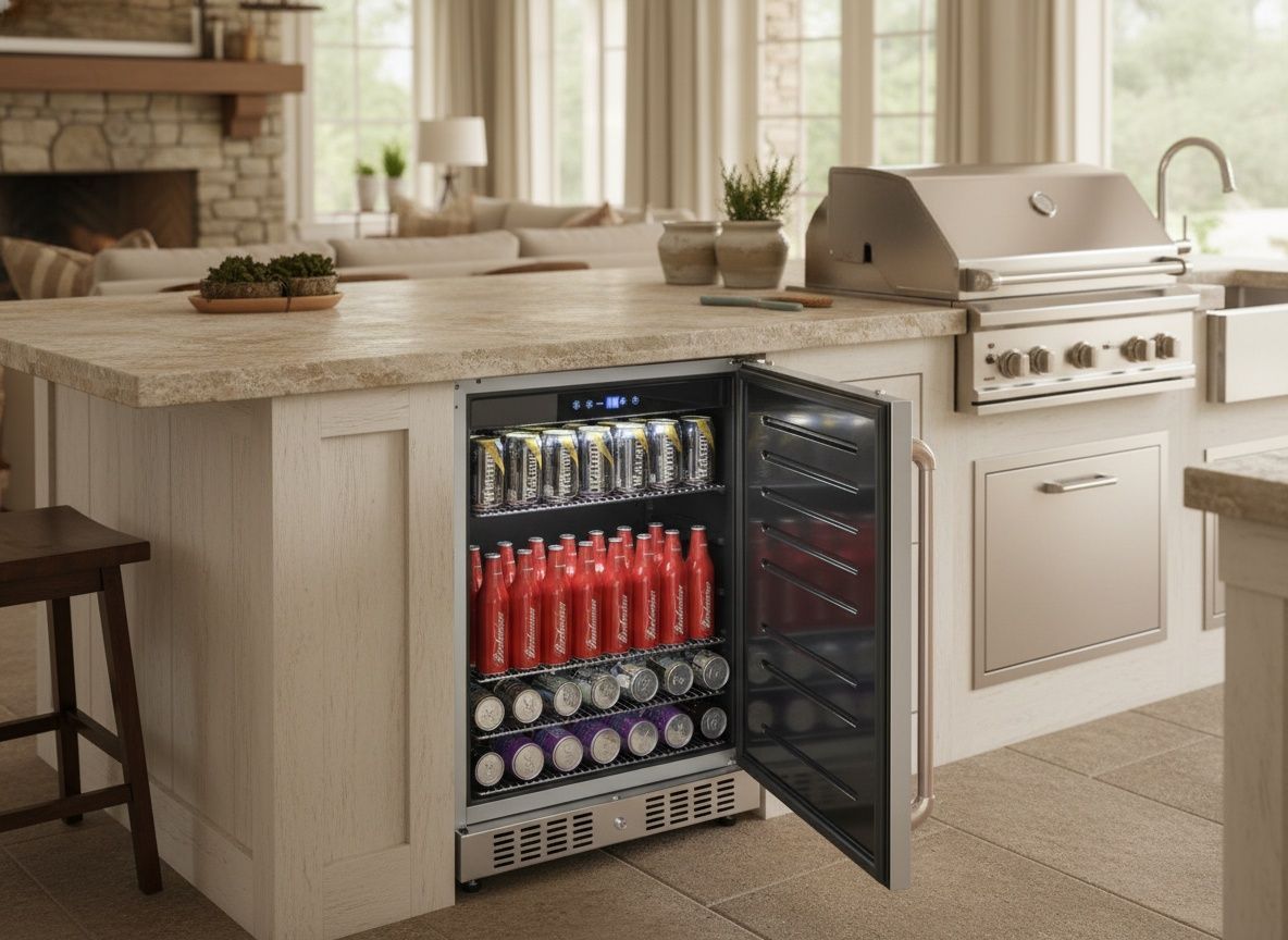 Artisan 24 inch outdoor refrigerator with stainless steel exterior