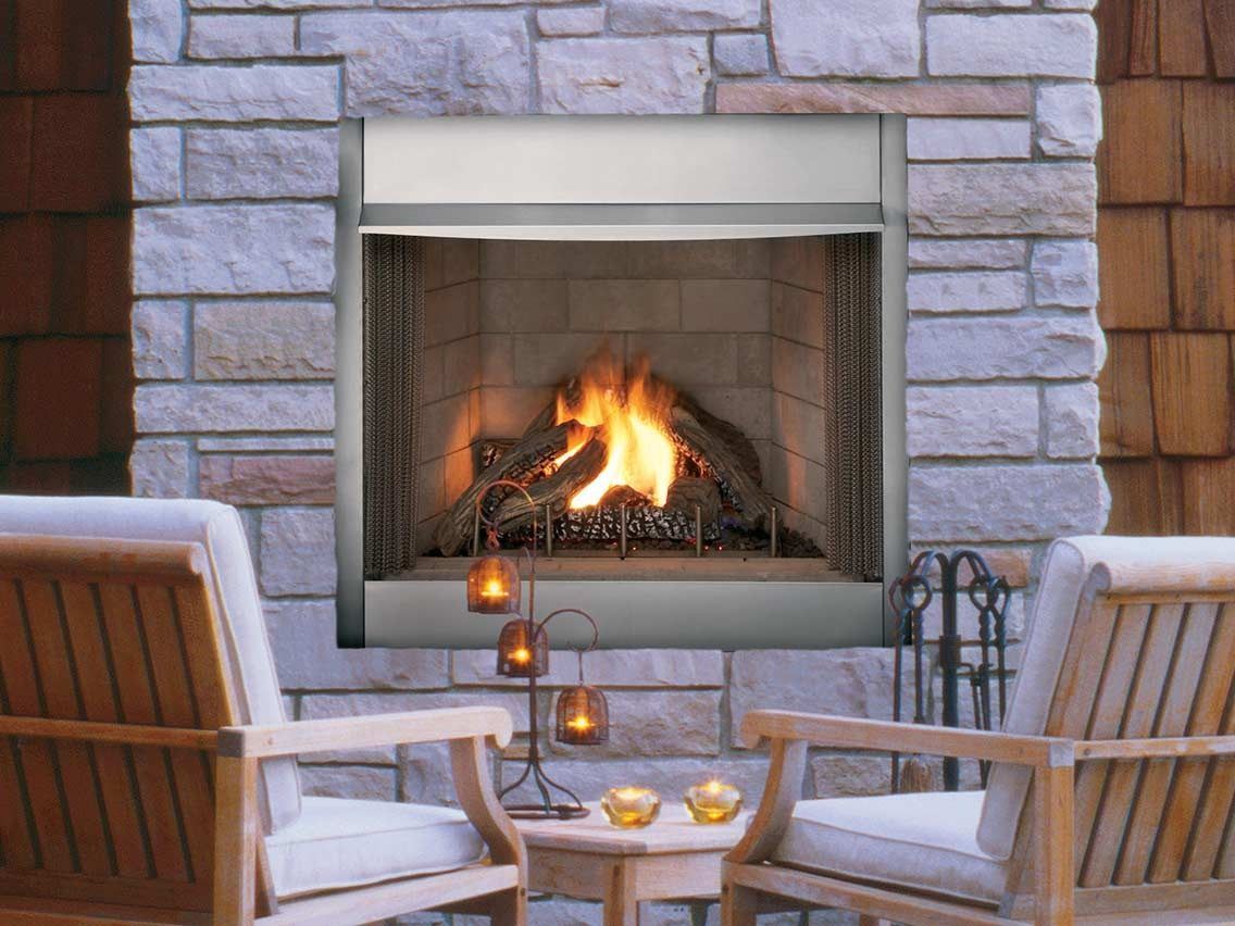 Polaris Outdoor Vent-Free Fireplace by Astria