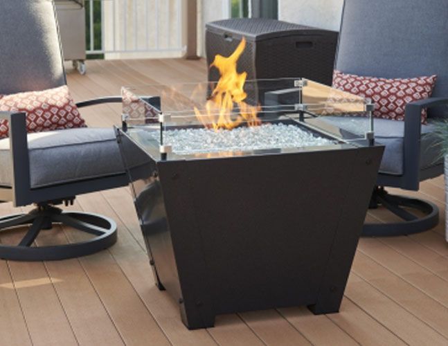 Axel Square Fire Table by Outdoor Great Rooms