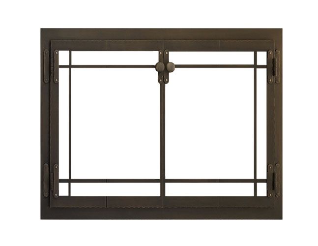 Craftsman Masonry Glass Fireplace Door