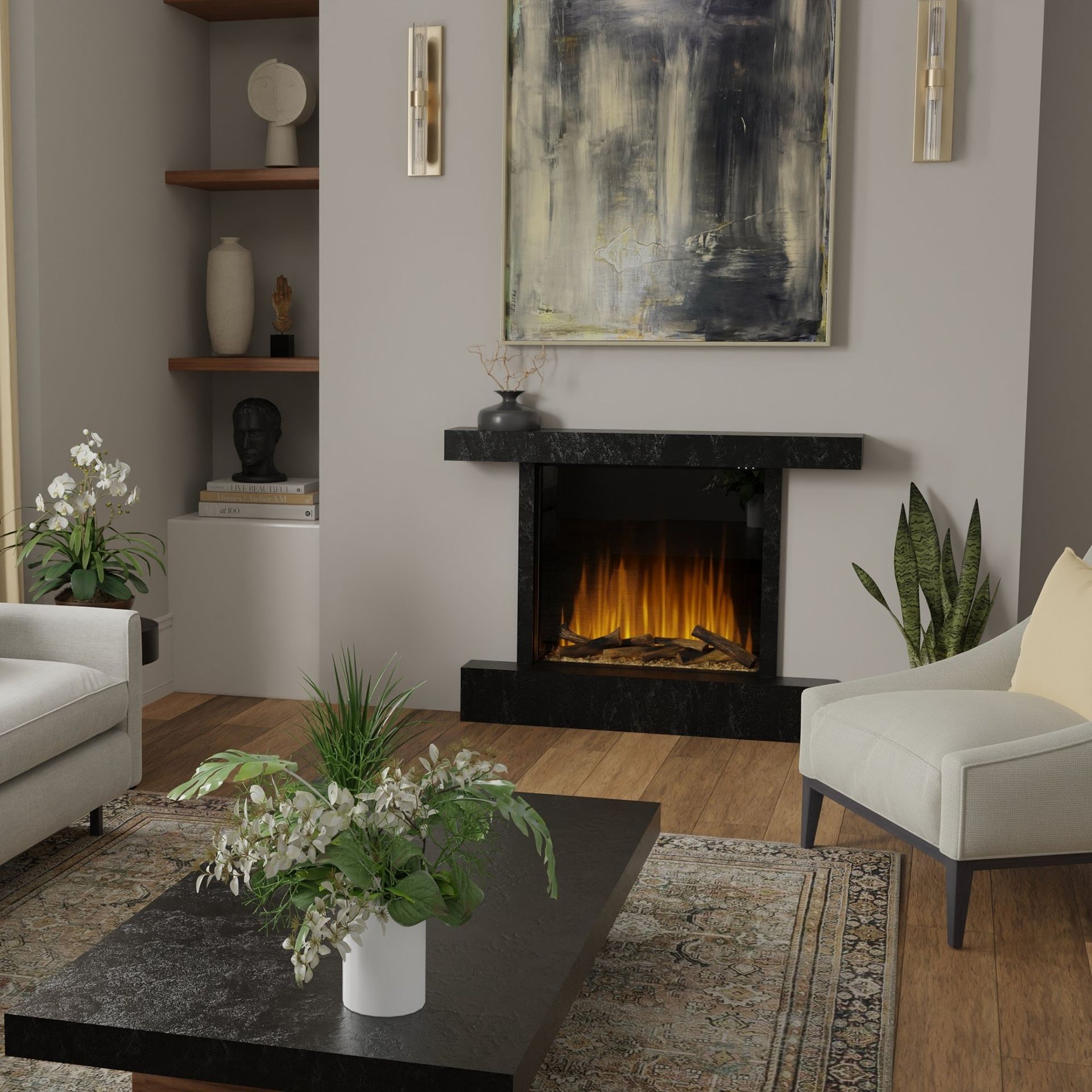 Dimplex Ignite Aspire Electric Firebox  30" In Living Room