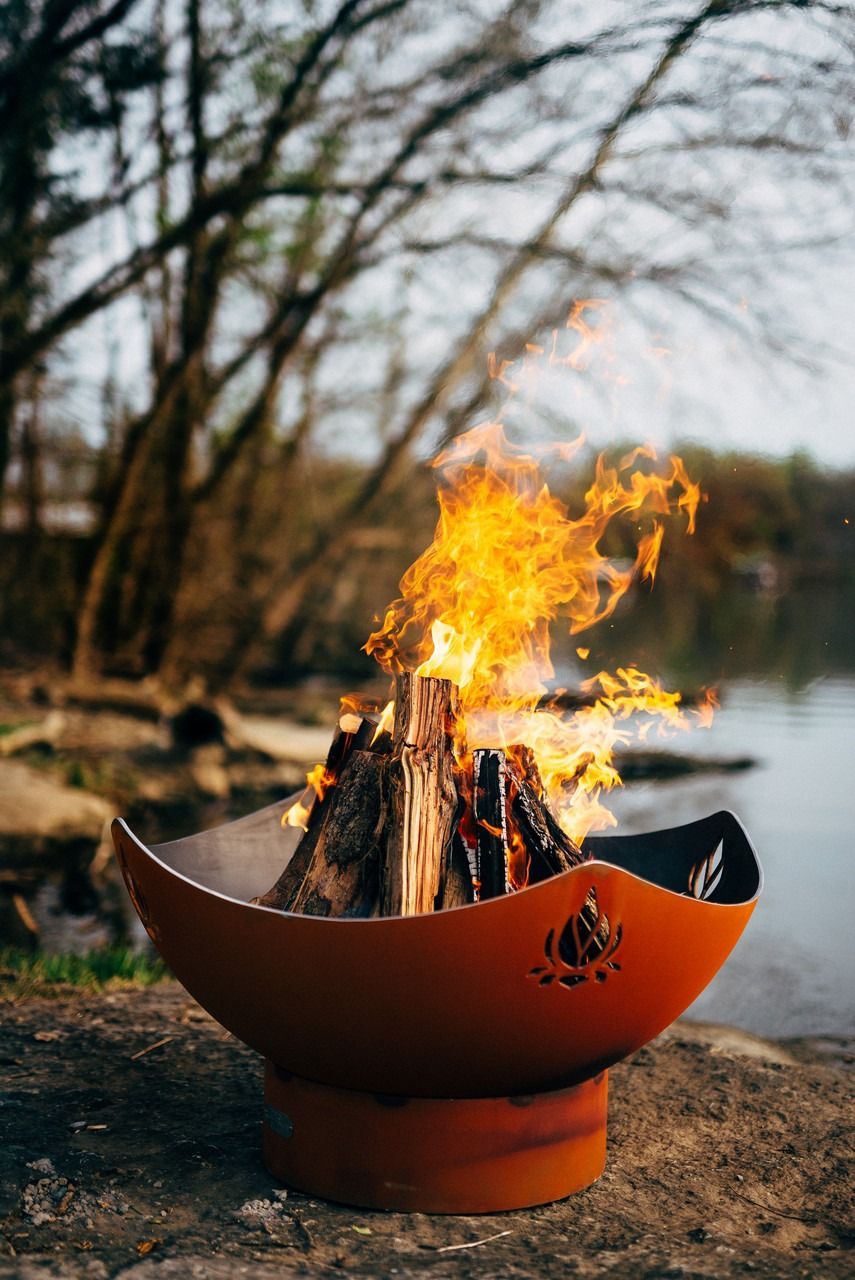 Fire Pit Art Namaste Close To The River