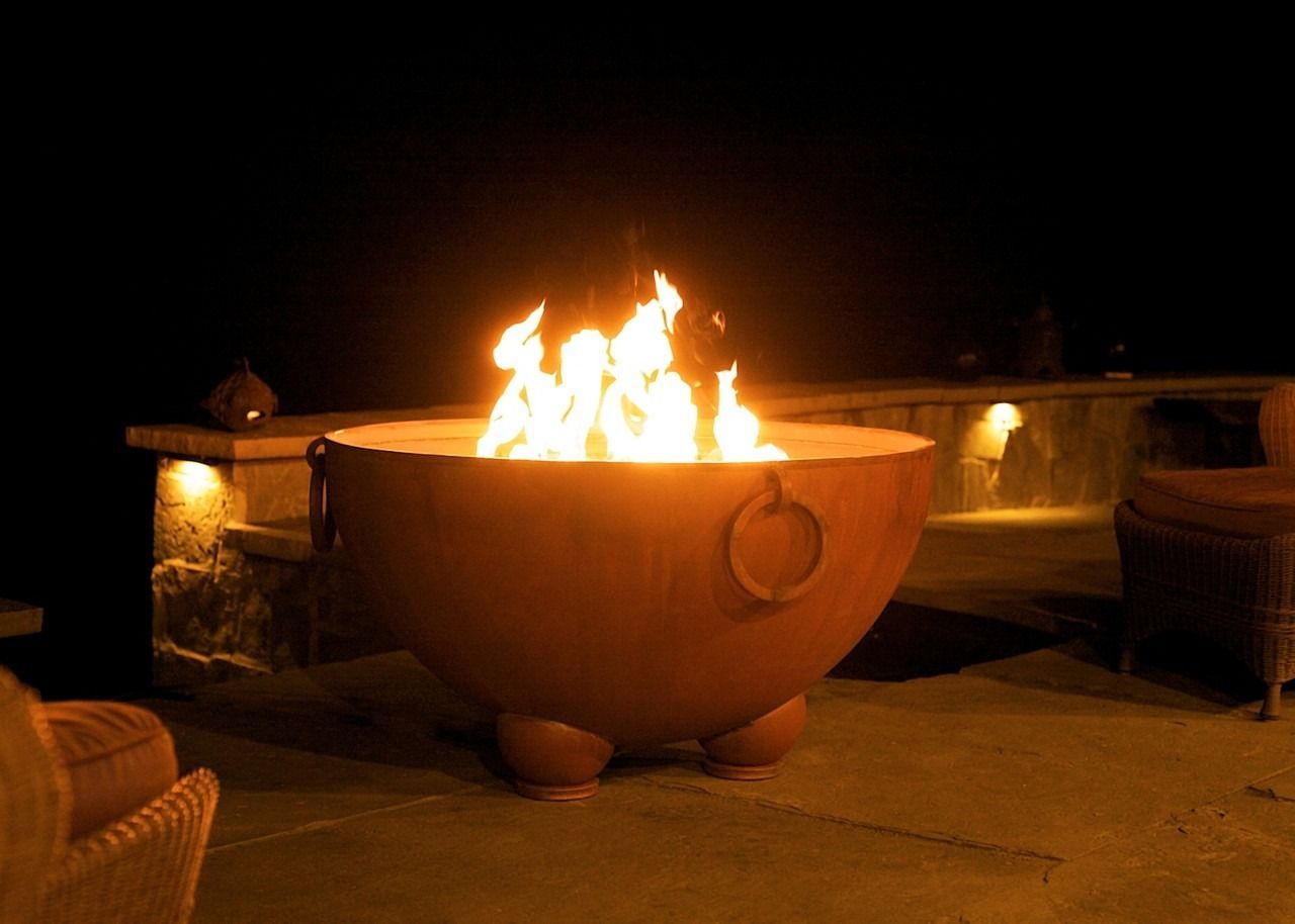 Fire Pit Art Nepal At Night