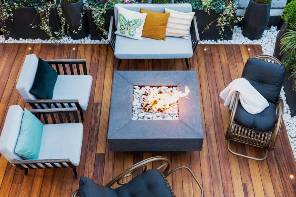 Firepit And Chairs On Patio In Nashville, TN