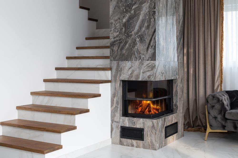 Fireplace Near The Stairs In Nashville, TN