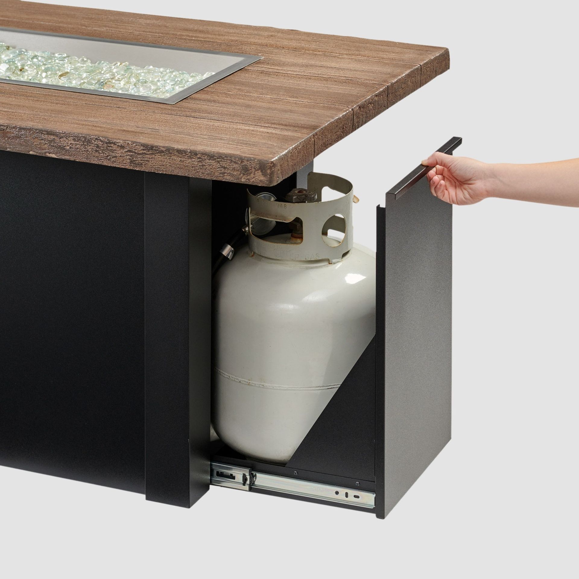 Havenwood Linear Gas Fire Pit Table Drawer