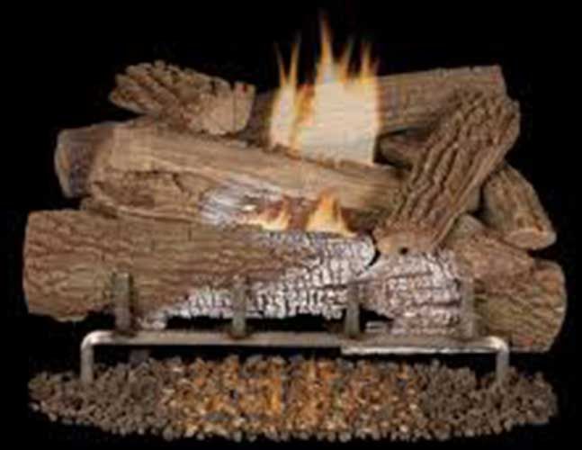 Magni-Flame Outdoor Series Burner w/ Shady Hollow Concrete Logs by Astria