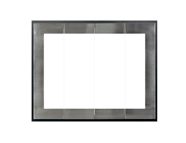 Moderne Masonry Glass Fireplace Door, Original or Slim Frame