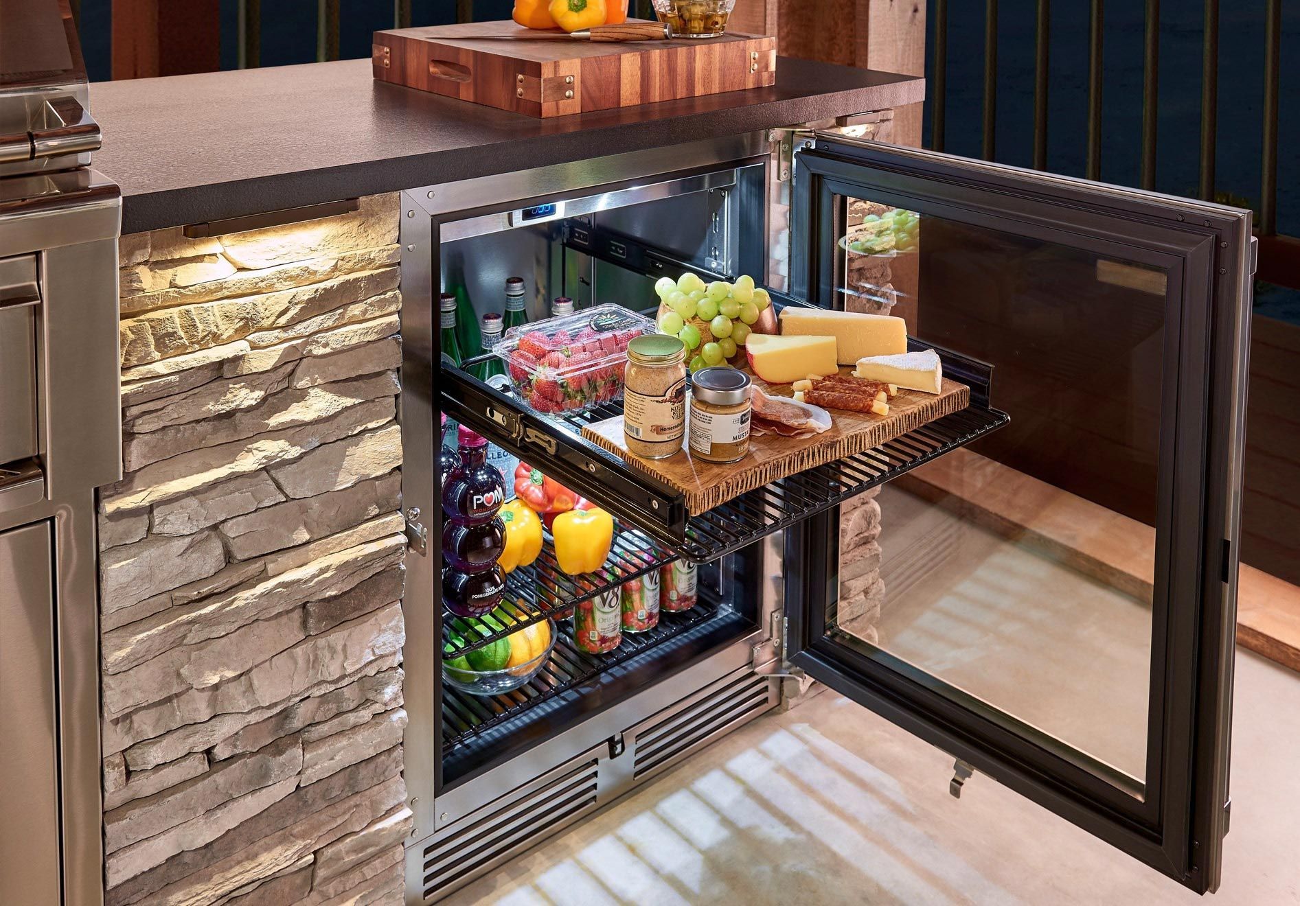 Outdoor Kitchen With Perlick Refrigerator