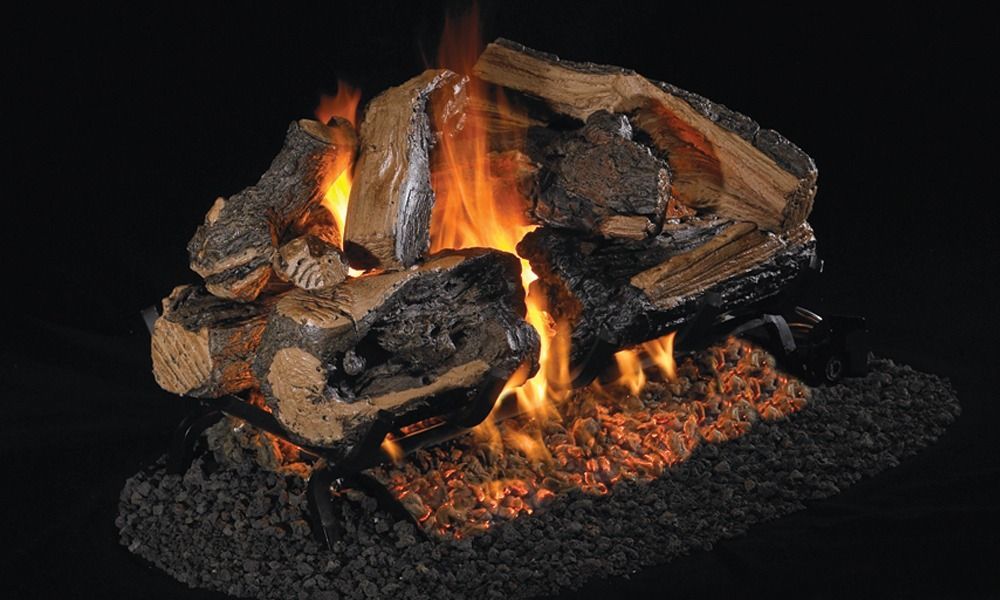 Real Fyre  Charred Rugged Split Oak - See Thru